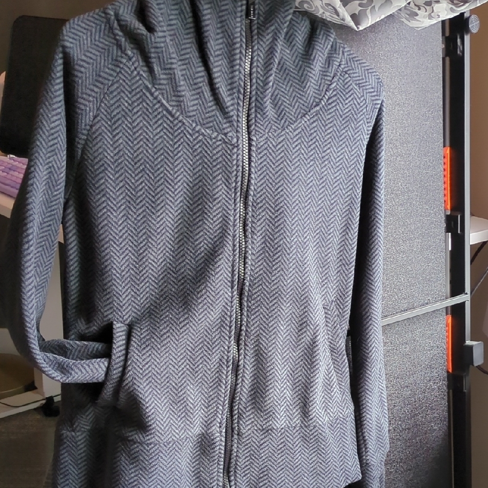 Gray Herringbone Women's Sweater